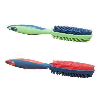 Amazon TPR Soft Bristle pet hair brush for furniture pet hair removal